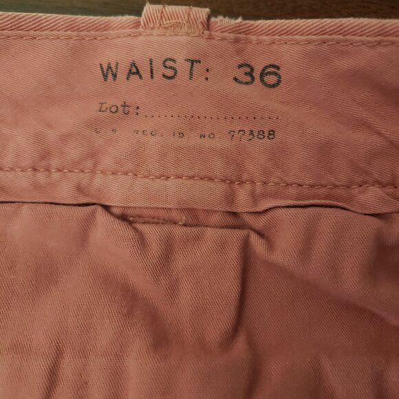 J. Crew Shorts Size 36 Stanton Chino Garment Dye Classic Fit Pink Cotton - Picture 6 of 7